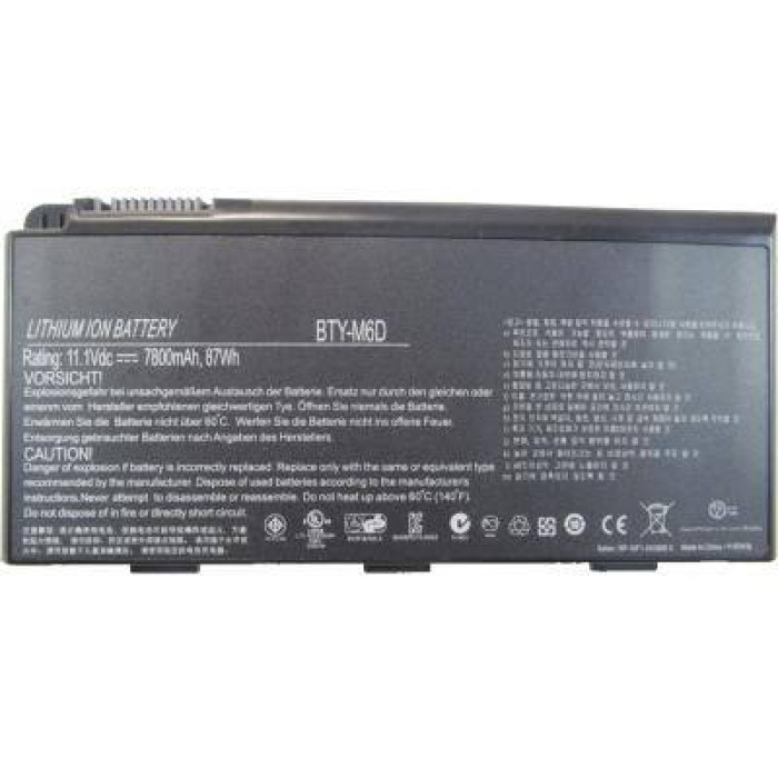 Акумулятор до ноутбука MSI BTY-M6D 7800mAh 6cell 11.1V Li-ion (A47040)