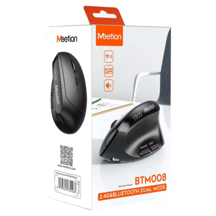 Мишка Meetion BTM008 Wireless/Bluetooth Black (MT-BTM008-A)