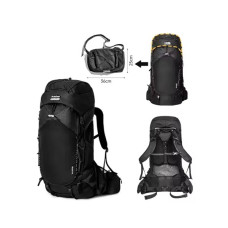Рюкзак туристичний Naturehike Helium CNK2450XB014, 70 л, чорний, L (6975641883883)