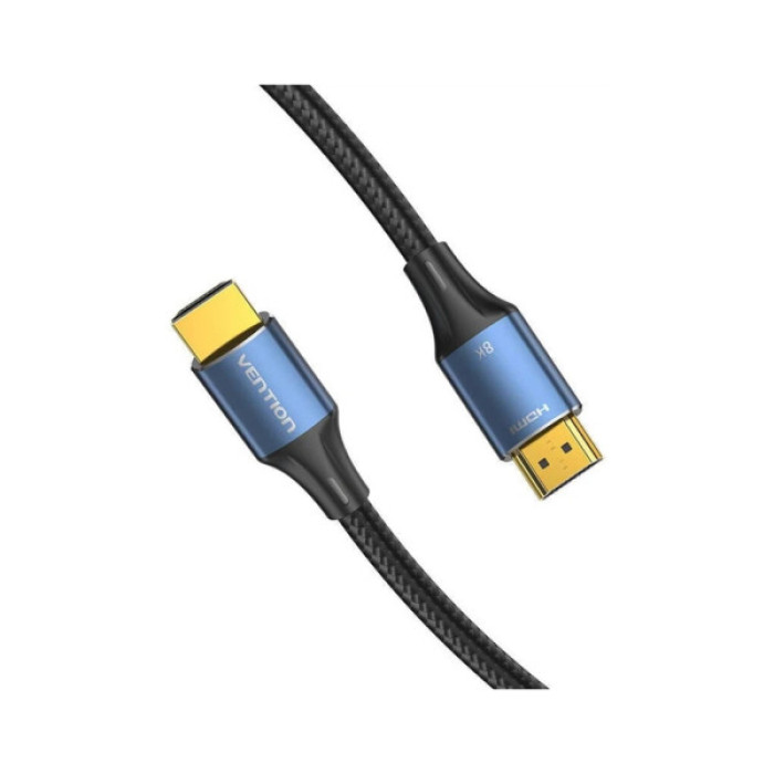 Кабель мультимедійний HDMI M to HDMI M 2.0m 8K cotton braided blue Vention (ALGLH)