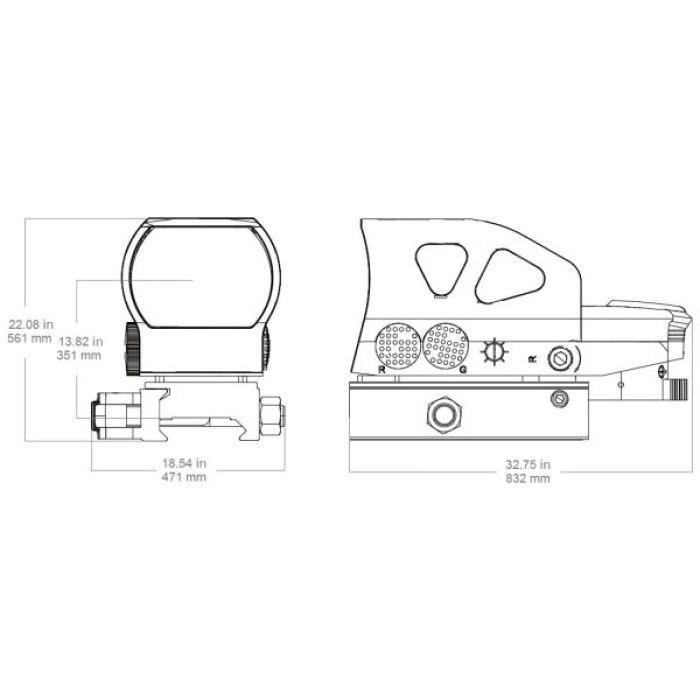 Коліматорний приціл Vector Optics Z4 1x23х34 (RDSL26)