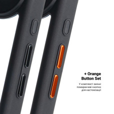 Чохол до мобільного телефона Armorstandart Unit MagCase Apple iPhone 17 Air Black + Orange Button Set (ARM90582)