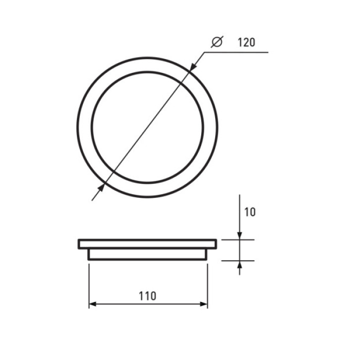 Світильник Eurolamp Downlight 6W 4000K (LED-DLR-6/4)
