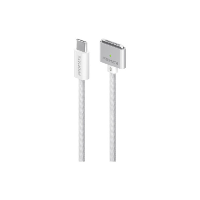 Дата кабель USB-C to MagSafe 3 white Promate (magcord-140pd.white)