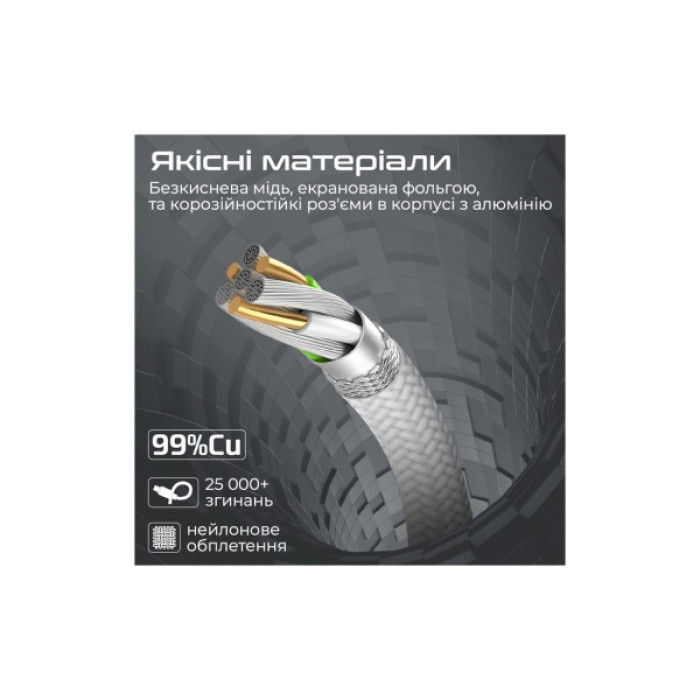 Дата кабель USB-C to MagSafe 3 white Promate (magcord-140pd.white)