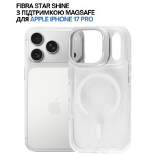 Чохол до мобільного телефона BeCover FIBRA Star Shine MagSafe Apple iPhone 17 Pro White (715431)