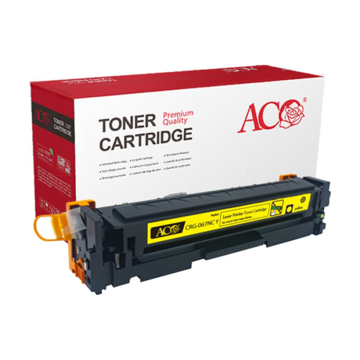Картридж ACO Canon 067 Yellow 1250ст без чипа (ACO-CRG-067NC Y)