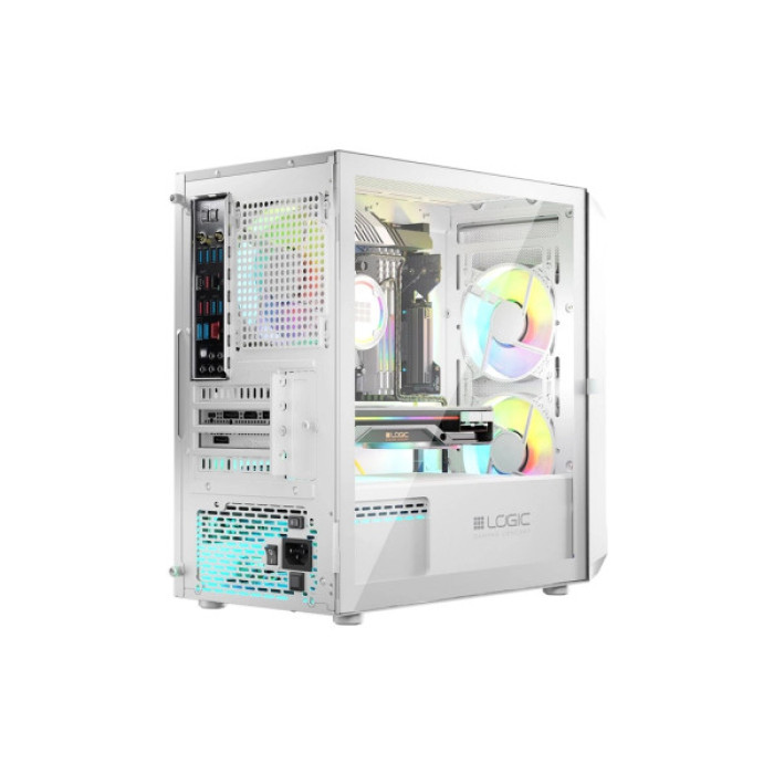 Корпус Logic concept PORTOS MESH+GLASS ARGB fans 3x120mm WHITE (AM-PORTOS-20-0000000-0002)