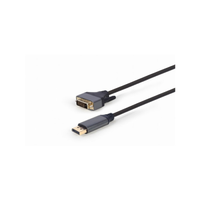Кабель мультимедійний DisplayPort M to DVI M 1.8m 4K 24+1pin Cablexpert (CC-DPM-DVIM-4K-6)