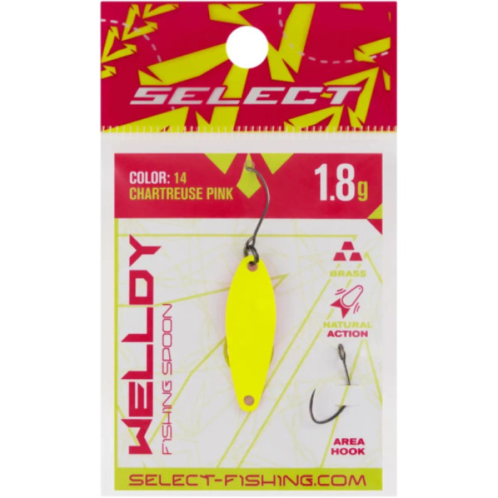 Блешня Select Welldy 1.8g 31mm 14 Chartreuse Pink (1870.80.91)