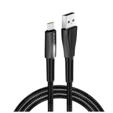 Дата кабель USB 2.0 AM to USB-C 1.0m zinc alloy + led black ColorWay (CW-CBUC035-BK)