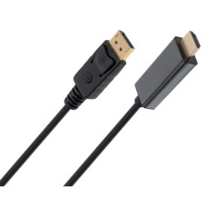 Кабель мультимедійний DisplayPort M to HDMI M 1.8m V1.4/V2.1 4K120/8K60 Vinga (VCPDP14HI211.8)