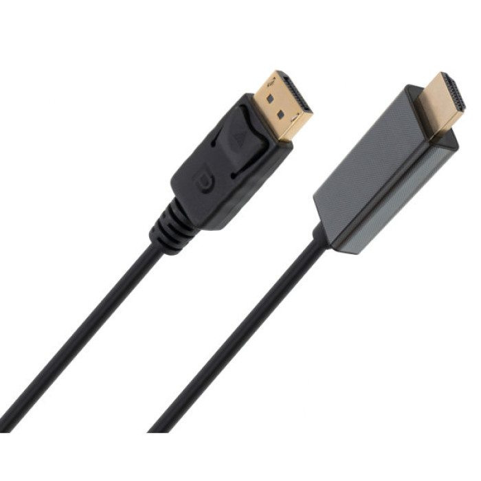 Кабель мультимедійний DisplayPort M to HDMI M 1.8m V1.4/V2.1 4K120/8K60 Vinga (VCPDP14HI211.8)