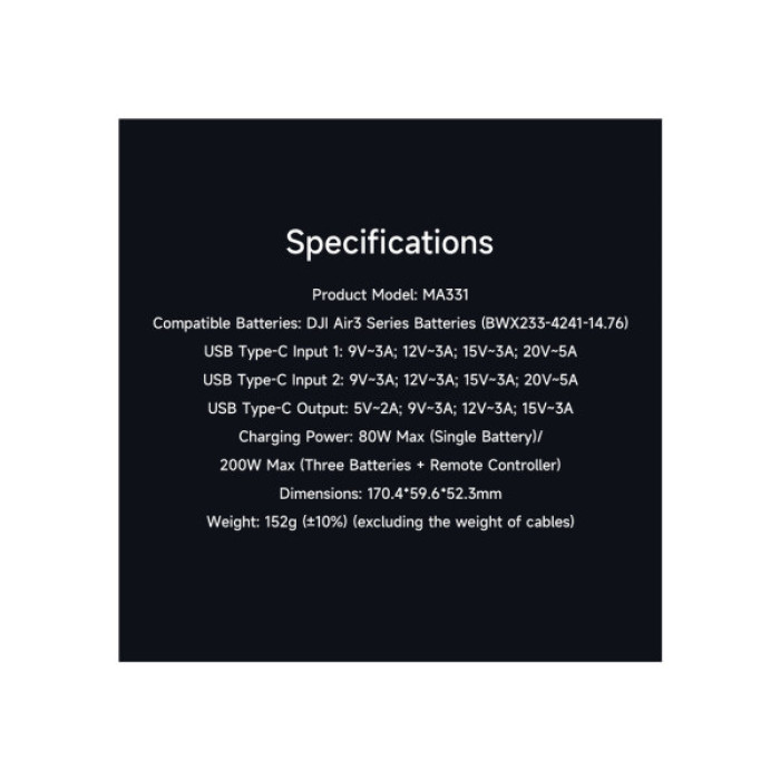 Зарядний пристрій для дрона iSDT MA331 Air 3 Series Charging Hub (iSDT-MA331)