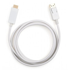 Кабель мультимедійний DisplayPort M to HDMI M 1.8m Vinga (VCPDPHDMI1.8WH)
