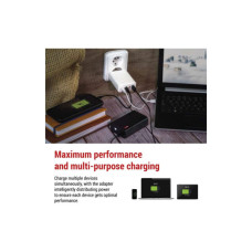 Зарядний пристрій EMOS V06G120 1xUSB-A + 3xUSB-C PD120W GaN (V06G120)