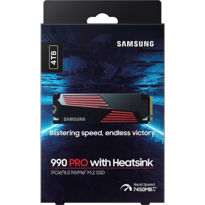 Накопичувач SSD M.2 2280 4TB 990 PRO with Heatsink Samsung (MZ-V9P4T0CW)