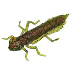 Силікон рибальський FishUP Dragonfly 1.7" 019 - Motor Oil/Red (8шт/уп) (1864.14.68)