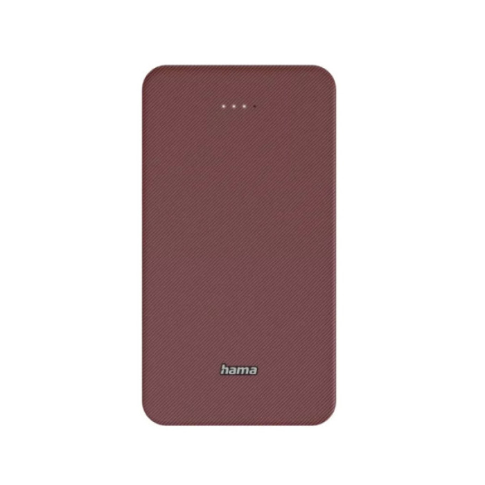Батарея універсальна Hama 20000mAh, 15W/5V/3A, USB-C, USB-A, red (00201717)