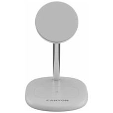 Зарядний пристрій Canyon wireless charger WCS-205 15W Qi2 2in1 White (CNS-WCS205W)