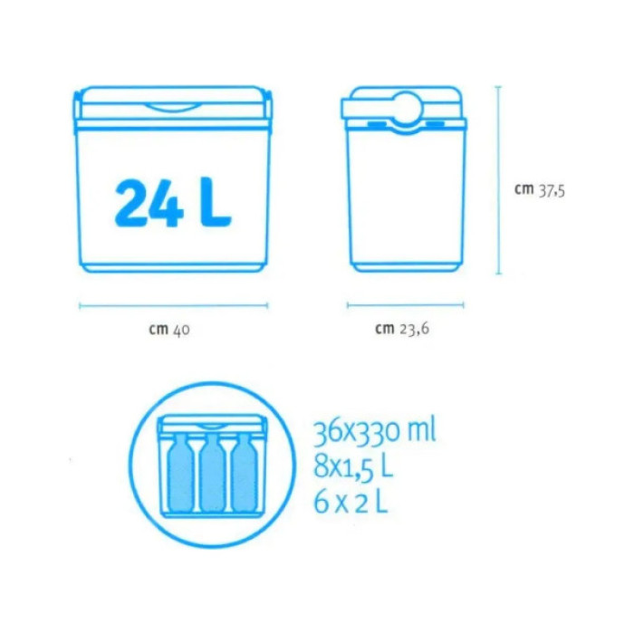 Термобокс Adriatic 24л синій з помаранчевим (8002936750020)