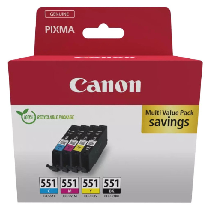 Картридж Canon CLI-551Multipack BK,C,M,Y (6509B016)
