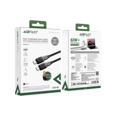 Дата кабель USB-C to USB-C 1.2m 3A silicone braid C10-03 Acefast (6974316283119)