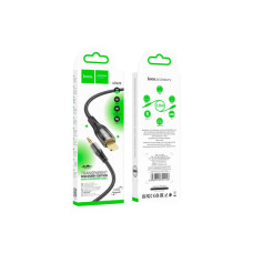 Кабель мультимедійний Lightning to 3.5mm M 1.0m black Black HOCO (6931474791153)