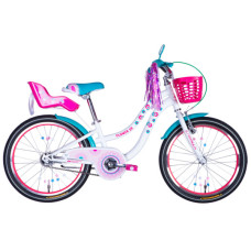Велосипед Formula 20" Kid FLOWER PREMIUM BH рама-10" ST 2026 білий з рожевим та бірюзовим (OPS-FRK-20-244)