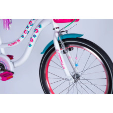 Велосипед Formula 20" Kid FLOWER PREMIUM BH рама-10" ST 2026 білий з рожевим та бірюзовим (OPS-FRK-20-244)