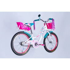 Велосипед Formula 20" Kid FLOWER PREMIUM BH рама-10" ST 2026 білий з рожевим та бірюзовим (OPS-FRK-20-244)