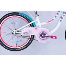 Велосипед Formula 20" Kid FLOWER PREMIUM BH рама-10" ST 2026 білий з рожевим та бірюзовим (OPS-FRK-20-244)