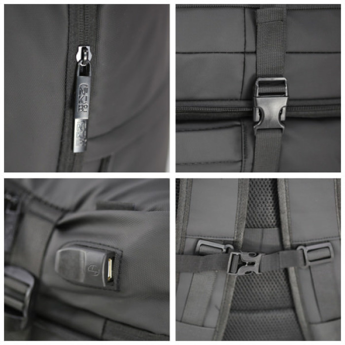 Рюкзак туристичний NikiBo Journey 20-30л чорний (30012505-01)