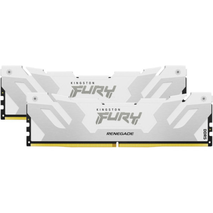 Модуль пам'яті для комп'ютера DDR5 64GB (2x32GB) 6400 MHz Renegade White XMP Kingston Fury (ex.HyperX) (KF564C32RWK2-64)
