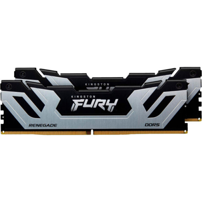 Модуль пам'яті для комп'ютера DDR5 48GB (2x24GB) 8800 MHz Renegade Black/Silver Kingston Fury (ex.HyperX) (KF588CU42RSK2-48)