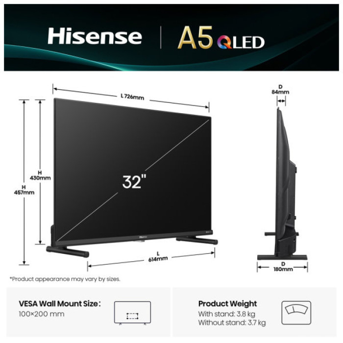 Телевізор Hisense 32A5Q