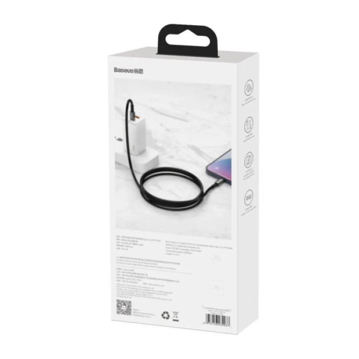 Дата кабель USB-C to USB-C 1.0m 100W black Baseus (CATWJ-01)