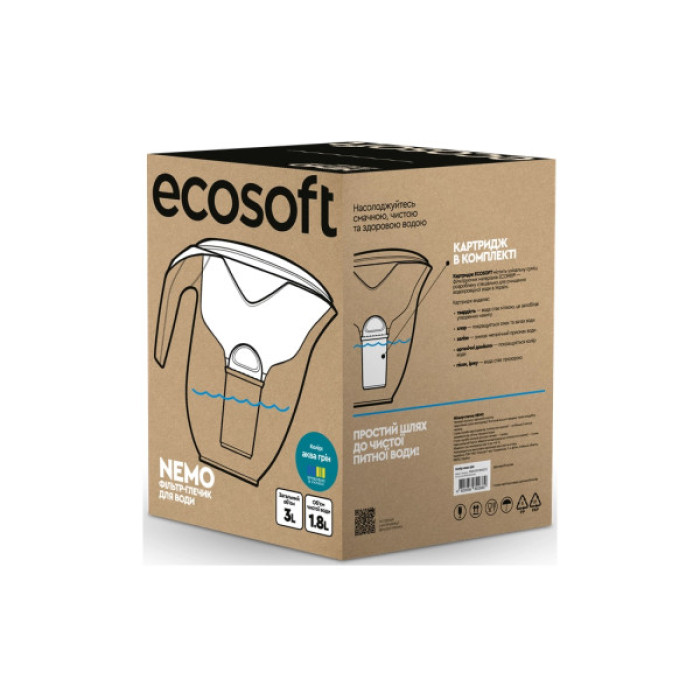 Фільтр-глечик Ecosoft НЕМО зелений 3л 1 шт (4820056807073)