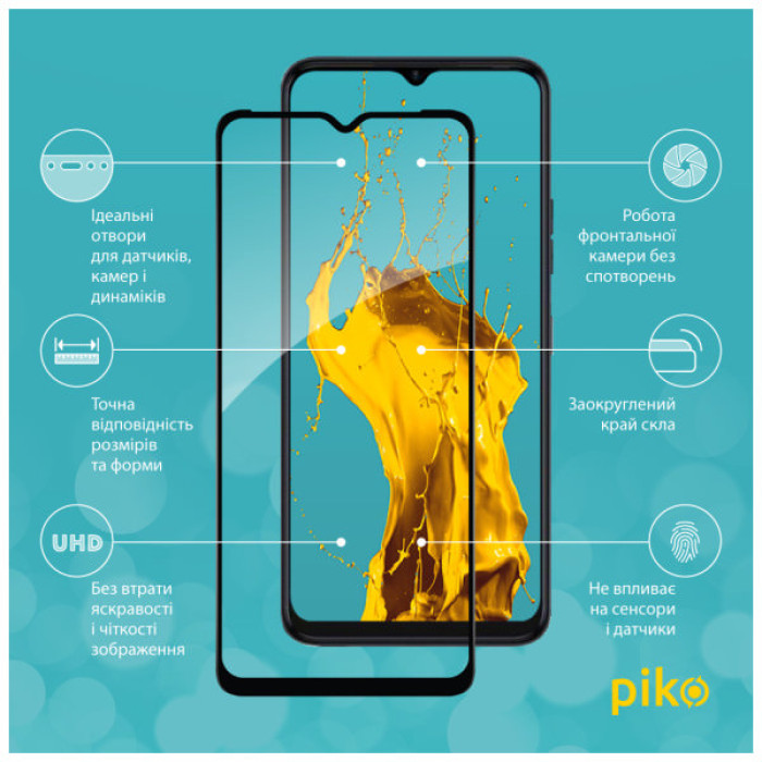 Скло захисне Piko Full Glue Tecno Spark 10C Black (1283126564925)