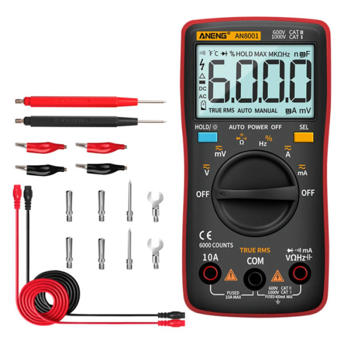 Цифровий мультиметр ANENG AN8001, V, A, R (AN8001)