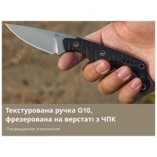 Ніж Civivi SOKN, Satin, чорний G10 (C22027-1)