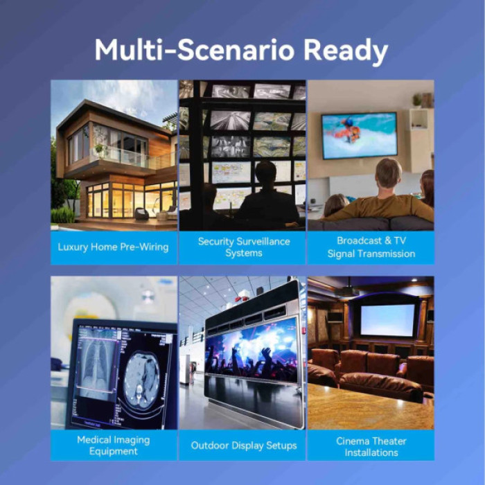 Кабель мультимедійний HDMI M to HDMI M 30.0m 4K60Hz fiber optic black Vention (ALSBT)