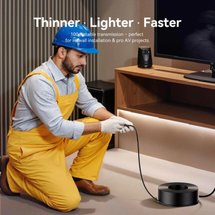 Кабель мультимедійний HDMI M to HDMI M 30.0m 4K60Hz fiber optic black Vention (ALSBT)