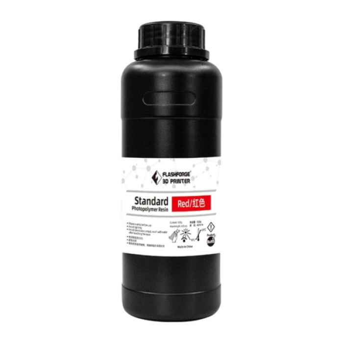 Фотополімерна смола Flashforge Resin Standart UV/LCD Red 0,5kg (20001869001)