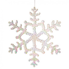 Ялинкова іграшка Novogod`ko Сніжинка 25 см Пластик Перламутр (974871)