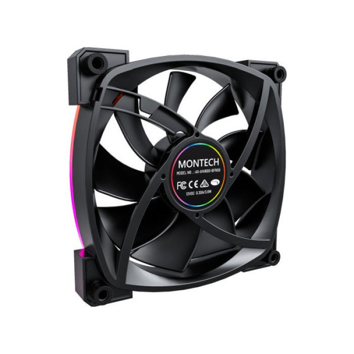 Кулер до корпусу MONTECH AX140 PWM BLACK