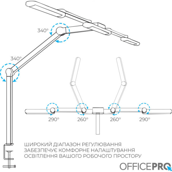 Настільна лампа OfficePro LED лампа на монітор SL300B (SL300B)