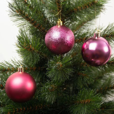 Ялинкова іграшка House Of Seasons Кульки Пластик 27 шт D8 см Фуксія (8720967923366)