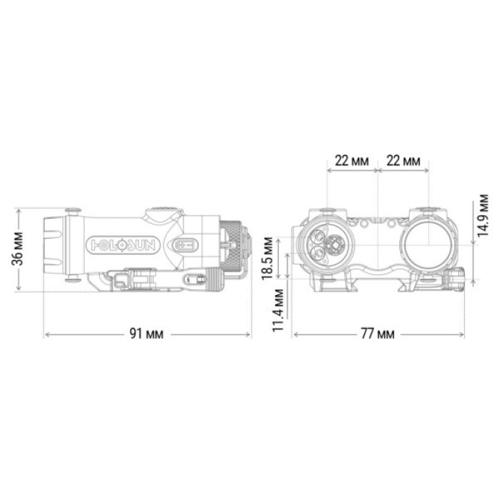 Тактичний блок Holosun LE420-GR (LE420G) Green & IR / White & IR illuminator (747057)