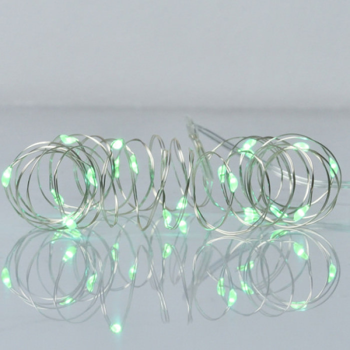 Гірлянда YES! Fun Нитка на мідному дроті 20 LED Зелена 2 м Статична На батарейках (975026)